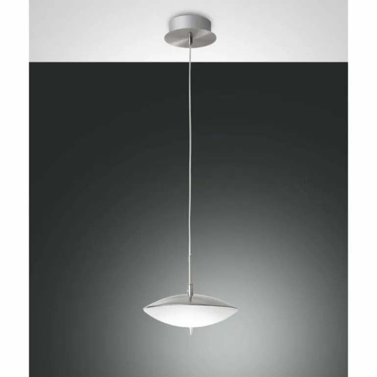Suspension Fabas Luce Spiny LED Nickel mat, 1 lumière