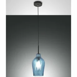 Suspension Fabas Luce Stintino Noir, 1 lumière