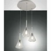 Suspension Fabas Luce Tris Blanc, 3 lumières