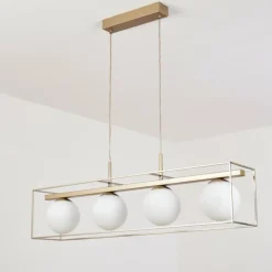 Suspension Finnseter Champagne, 4 lumières