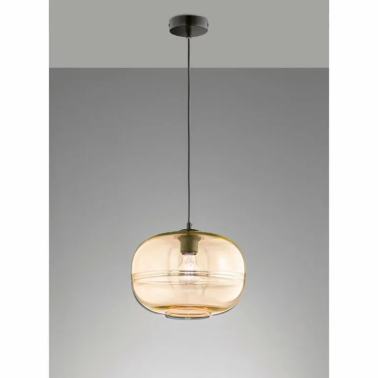 Suspension Fischer & Honsel Ink Noir, 1 lumière