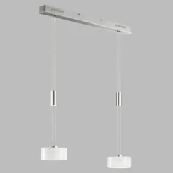 Suspension Fischer & Honsel Lavin LED Nickel mat, 2 lumières