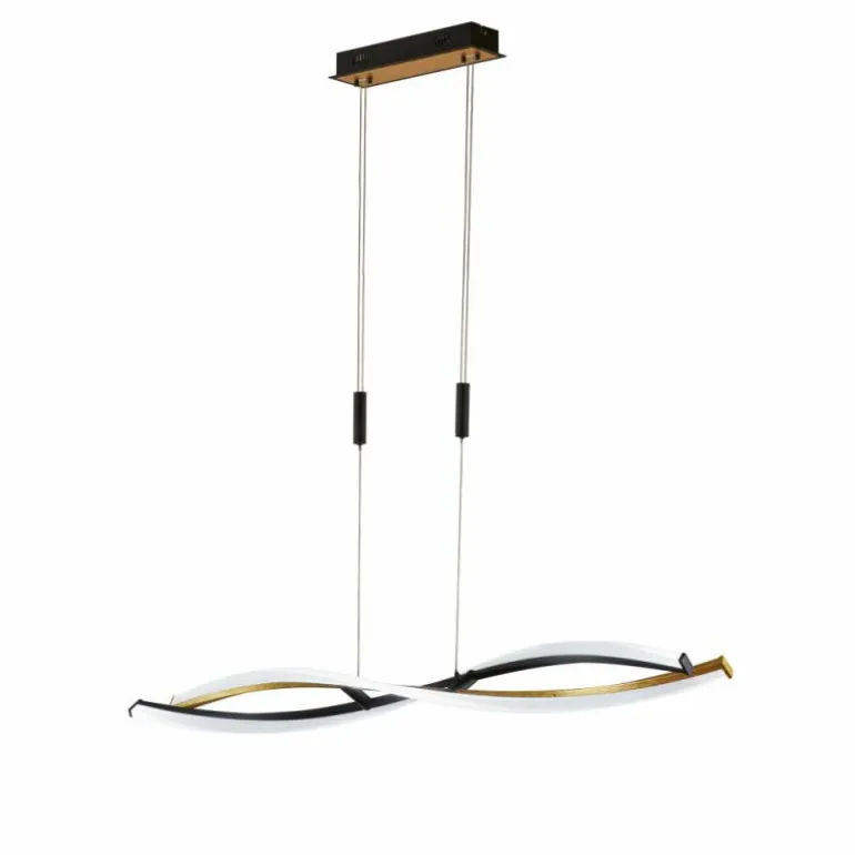 Suspension Fischer & Honsel Torcido LED Noir, 1 lumière, Télécommandes