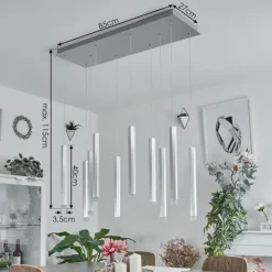 Suspension Freshwater LED Aluminium, 10 lumières