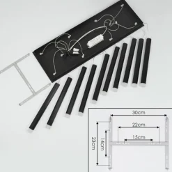 Suspension Freshwater LED Noir, 10 lumières