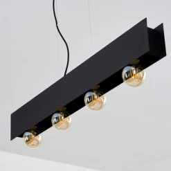 Suspension Fria Noir, 4 lumières