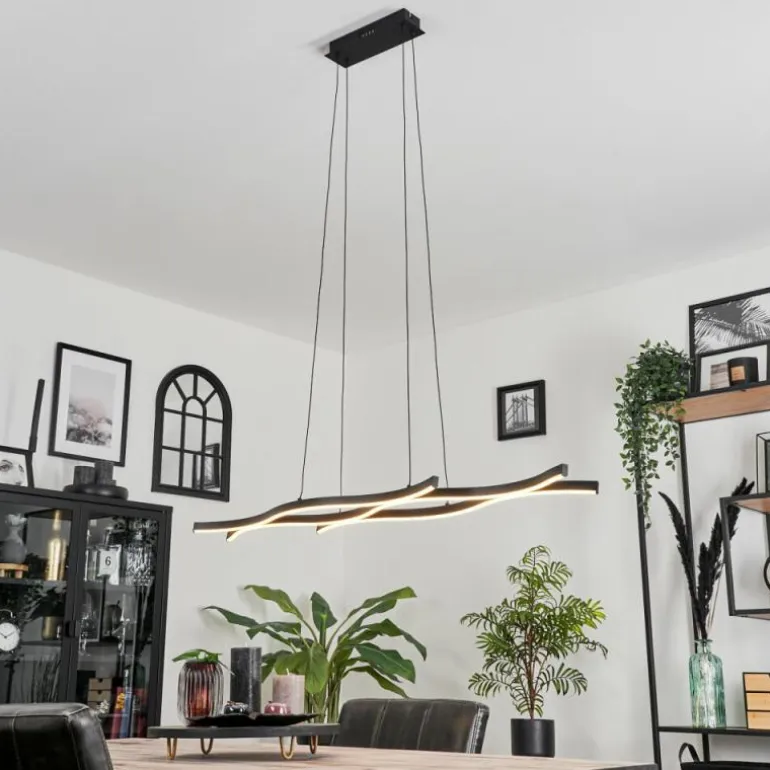 Suspension Fuliola LED Noir, 1 lumière