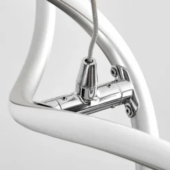 Suspension Galette LED Nickel mat, 1 lumière