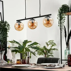 Suspension Gastor Ambre, 3 lumières
