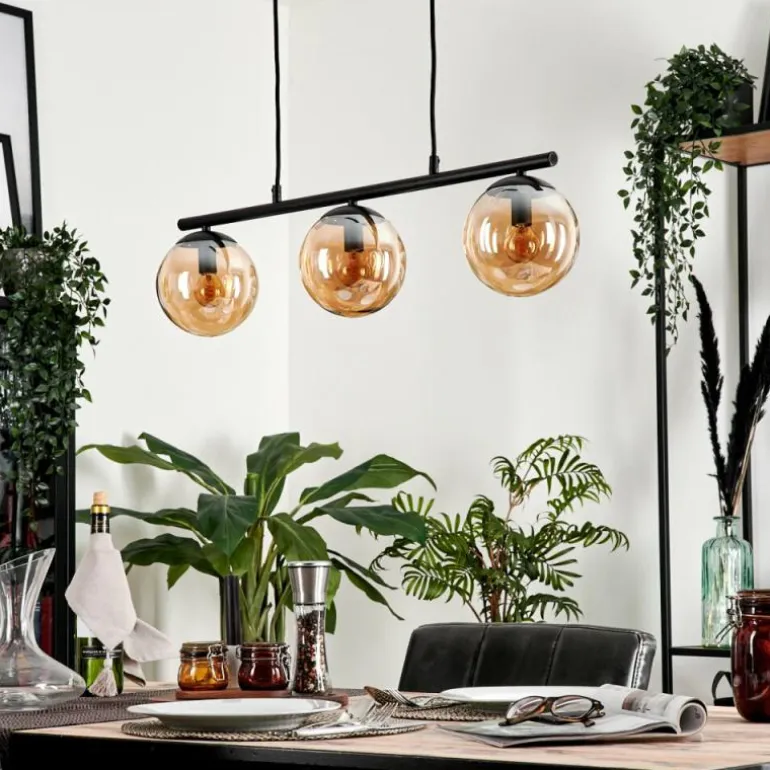 Suspension Gastor Ambre, 3 lumières