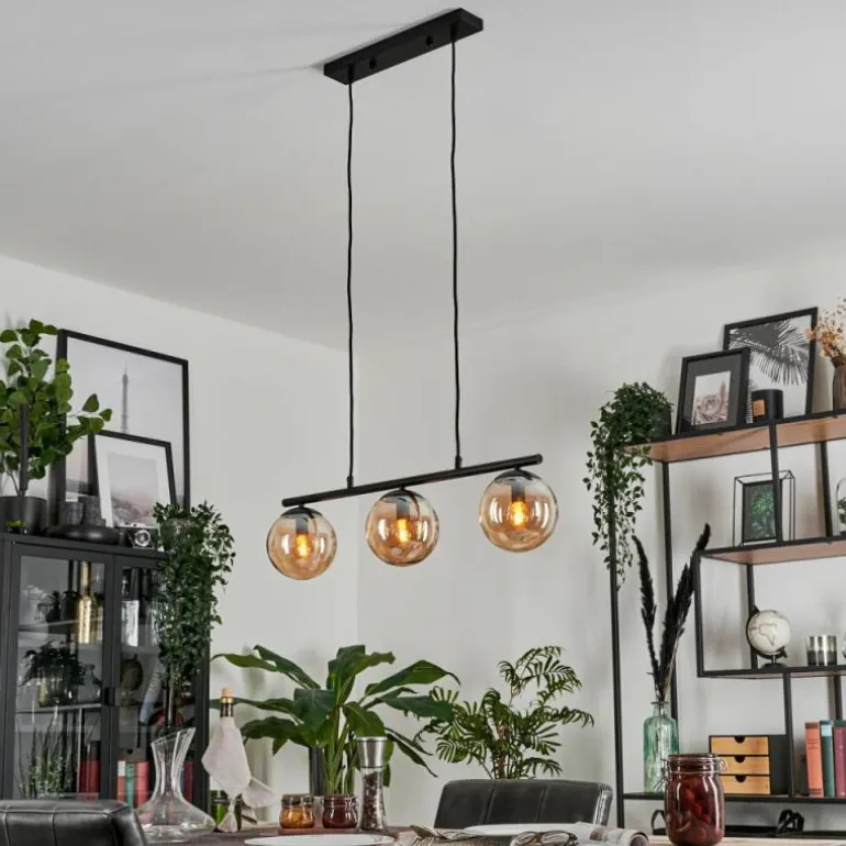 Suspension Gastor Ambre, 3 lumières