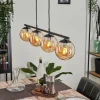 Suspension Gastor Ambre, 4 lumières