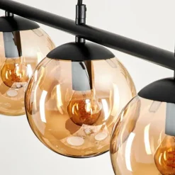 Suspension Gastor Ambre, 4 lumières