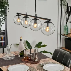 Suspension Gastor Clair, 4 lumières