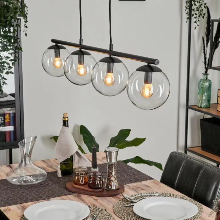 Suspension Gastor Clair, 4 lumières