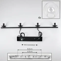 Suspension Gastor Clair, 4 lumières