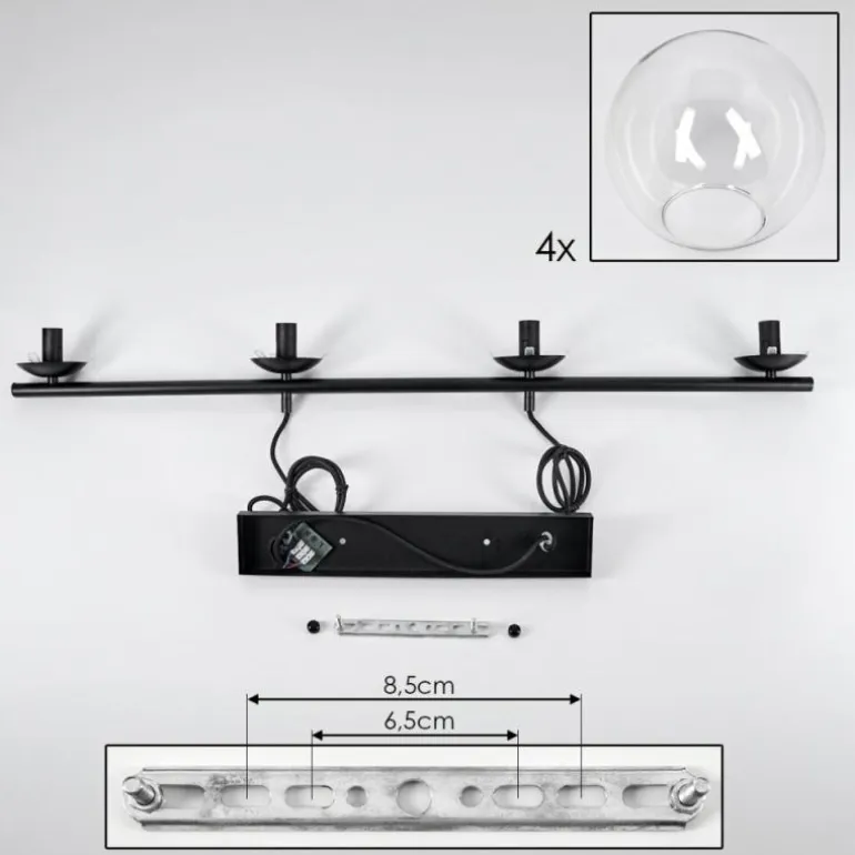 Suspension Gastor Clair, 4 lumières