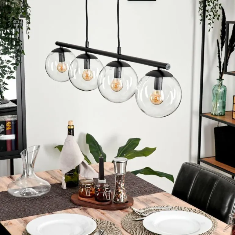 Suspension Gastor Clair, 4 lumières