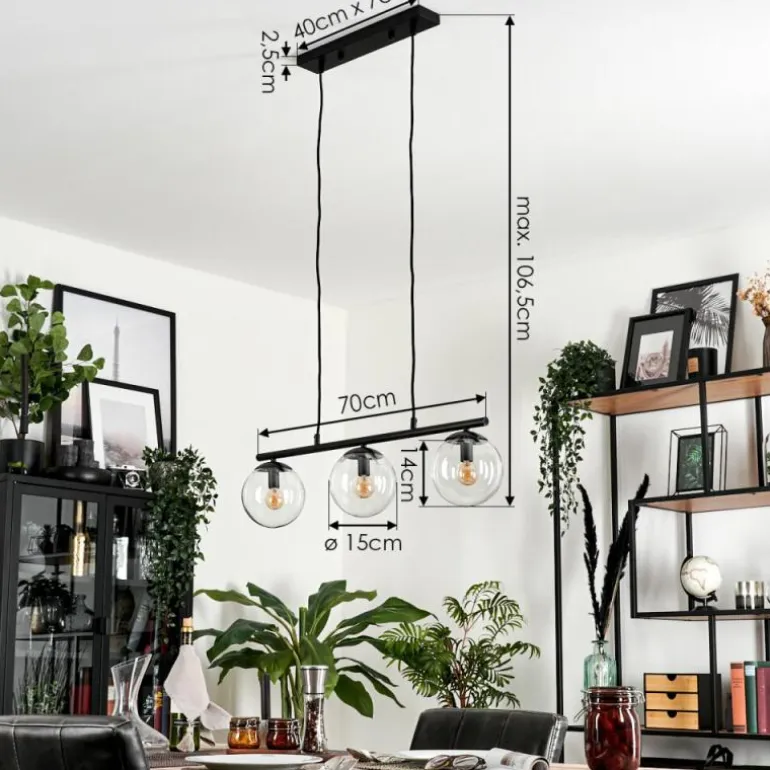 Suspension Gastor Clair, 3 lumières