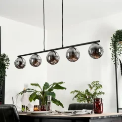Suspension Gastor Fumé, 5 lumières