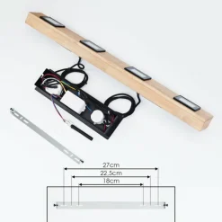 Suspension Giresta LED Noir, 6 lumières