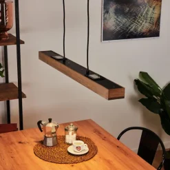 Suspension Giresta LED Noir, 6 lumières