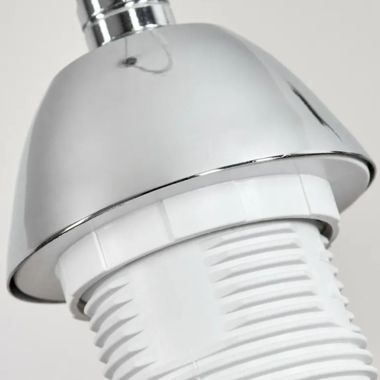 Suspension Girouxville Chrome, Blanc, 1 lumière