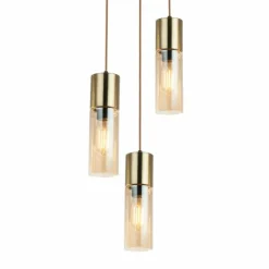 Suspension Globo ANNIKA Laiton, 3 lumières