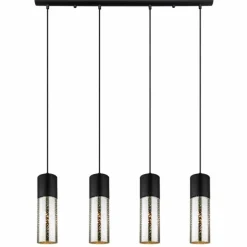 Suspension Globo ANNIKA Noir, 4 lumières