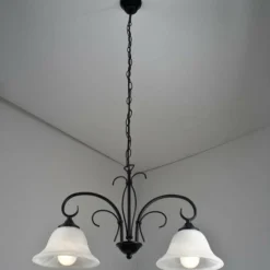 Suspension Globo Aries Noir, Blanc, 2 lumières