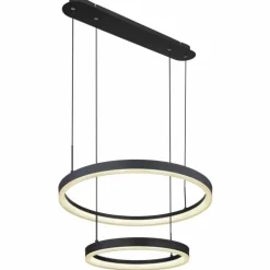 Suspension Globo AUGUSTO LED Or, Noir, 2 lumières, Télécommandes, Changeur de couleurs