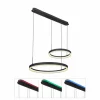 Suspension Globo AUGUSTO LED Or, Noir, 2 lumières, Télécommandes, Changeur de couleurs
