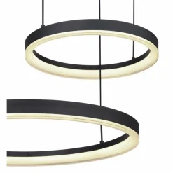 Suspension Globo AUGUSTO LED Or, Noir, 2 lumières, Télécommandes, Changeur de couleurs