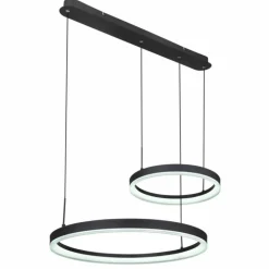Suspension Globo AUGUSTO LED Or, Noir, 2 lumières, Télécommandes, Changeur de couleurs