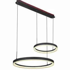 Suspension Globo AUGUSTO LED Or, Noir, 2 lumières, Télécommandes, Changeur de couleurs