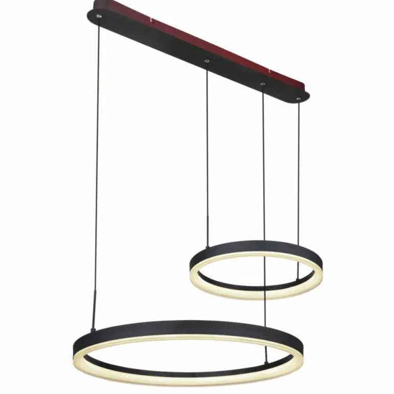 Suspension Globo AUGUSTO LED Or, Noir, 2 lumières, Télécommandes, Changeur de couleurs