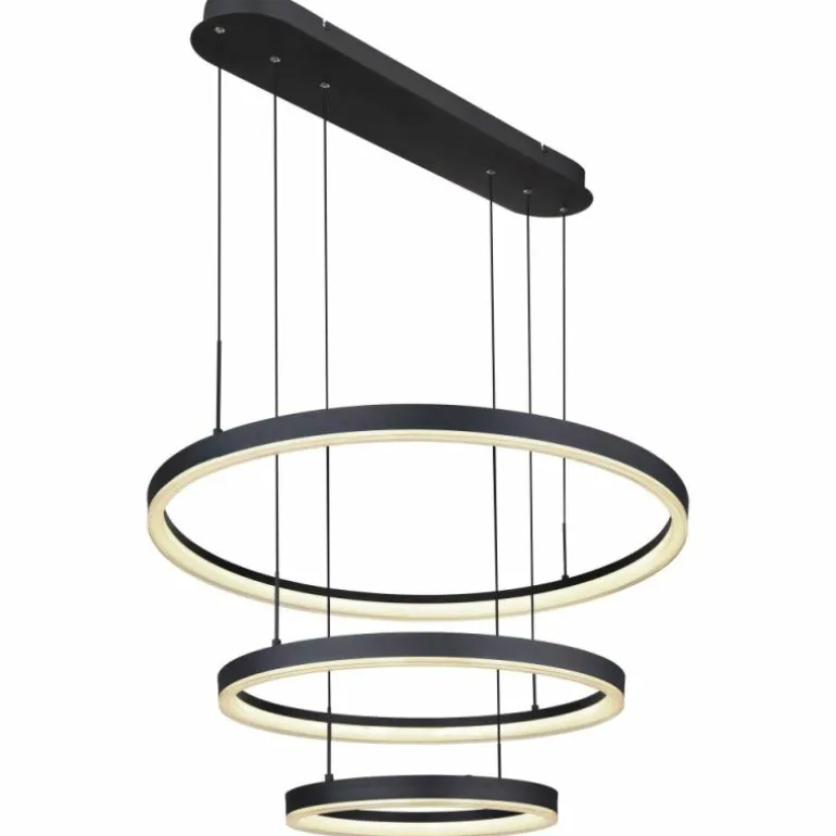 Suspension Globo AUGUSTO LED Or, Noir, 2 lumières, Télécommandes, Changeur de couleurs