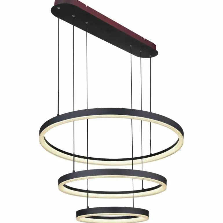 Suspension Globo AUGUSTO LED Or, Noir, 2 lumières, Télécommandes, Changeur de couleurs