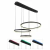 Suspension Globo AUGUSTO LED Or, Noir, 2 lumières, Télécommandes, Changeur de couleurs