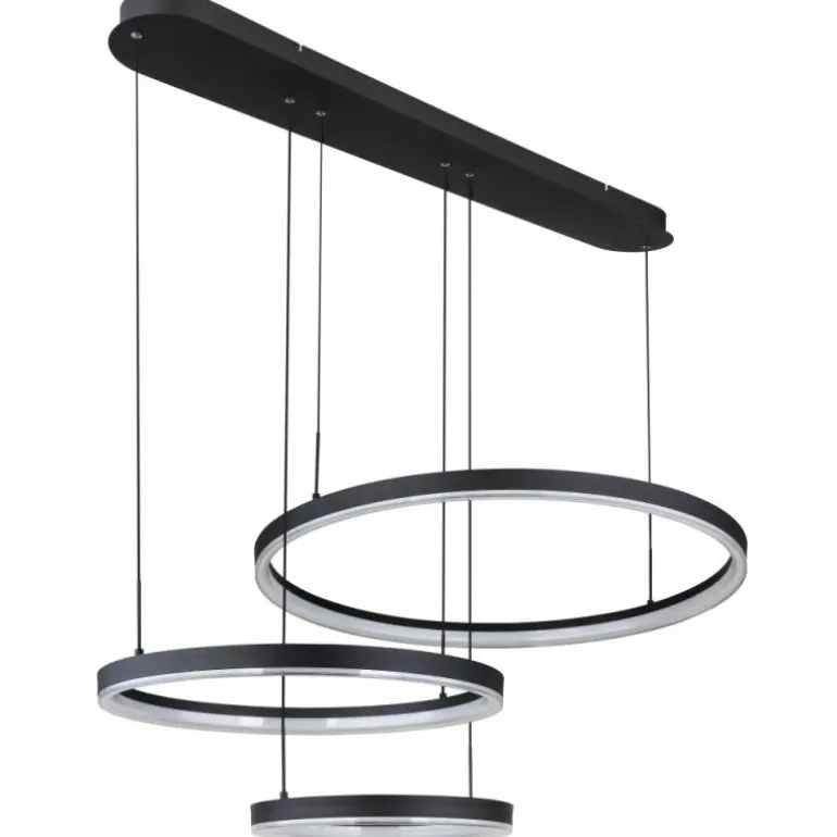 Suspension Globo AUGUSTO LED Or, Noir, 2 lumières, Télécommandes, Changeur de couleurs