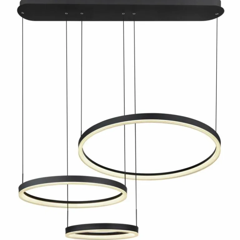 Suspension Globo AUGUSTO LED Or, Noir, 2 lumières, Télécommandes, Changeur de couleurs