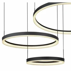 Suspension Globo AUGUSTO LED Or, Noir, 2 lumières, Télécommandes, Changeur de couleurs