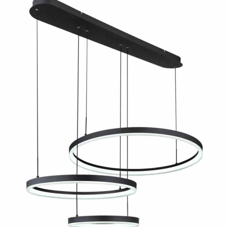 Suspension Globo AUGUSTO LED Or, Noir, 2 lumières, Télécommandes, Changeur de couleurs