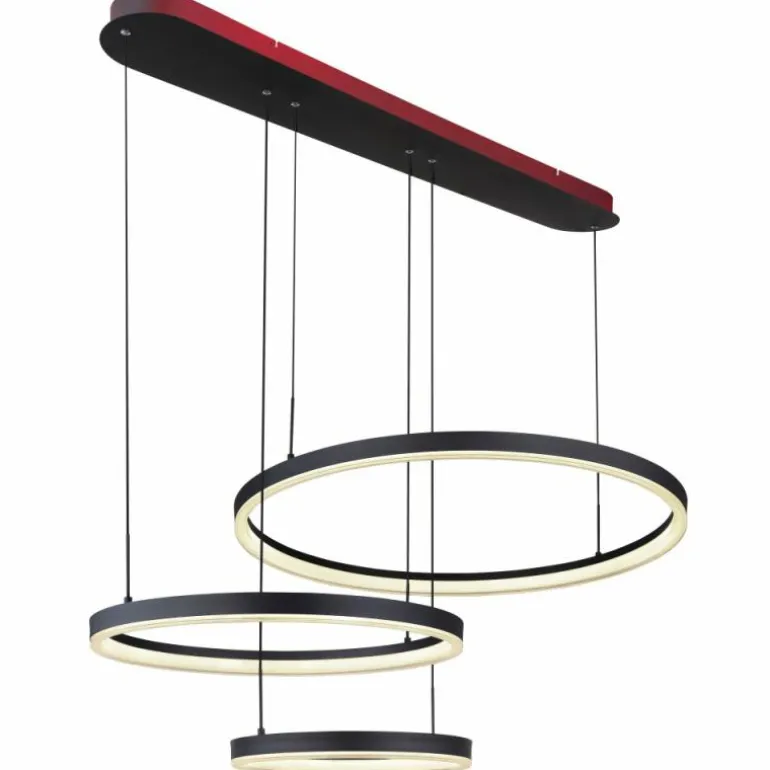 Suspension Globo AUGUSTO LED Or, Noir, 2 lumières, Télécommandes, Changeur de couleurs