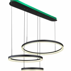 Suspension Globo AUGUSTO LED Or, Noir, 2 lumières, Télécommandes, Changeur de couleurs