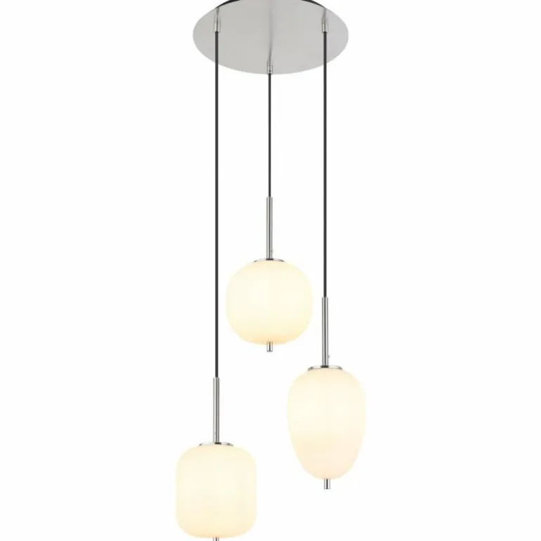 Suspension Globo BLACKY Nickel mat, 3 lumières