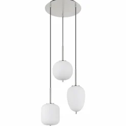 Suspension Globo BLACKY Nickel mat, 3 lumières