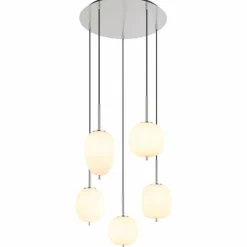 Suspension Globo BLACKY Nickel mat, 5 lumières