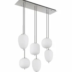 Suspension Globo BLACKY Nickel mat, 6 lumières
