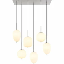 Suspension Globo BLACKY Nickel mat, 6 lumières